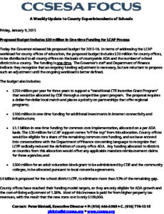 01.09.2015 - $20 Million One-Time LCAP Funding
