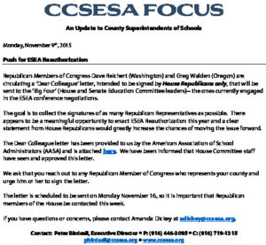 11.09.2015 - Push for ESEA Reauthorization
