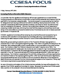 CCSESA Focus 2.19.2016 - Increasing Clarity On November Ballot Measures