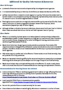 Additional Air Quality Information  Resources