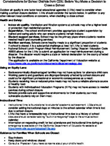 Considerations For School Districts From Schools