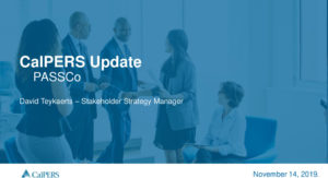 CalPERS Update - PASSCo