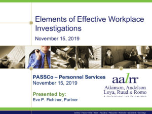 PASSCo Investigations Training