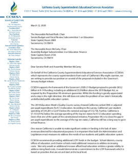 Budget Letter 2020