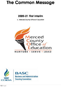 2020-21 1st Interim Common Message