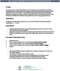 2021 TOY Checklist 2021