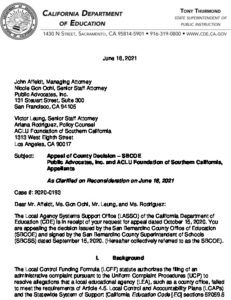 6.18.21 2021-01259 Final CDE Decision SBCOE