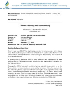 CCSESA Staff Positions