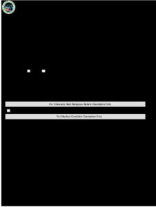 Vaccine Exemption Form - MCOE