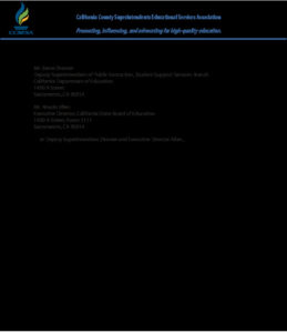 CCSPP Letter To SBE CDE