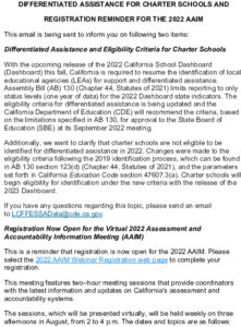 DA For Charters Memo