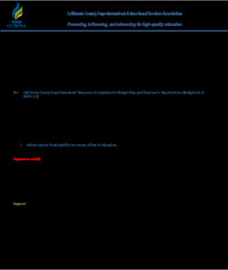 2022.06.01 CCSESA Response Legislature's Budget Plan Governor's May Revision