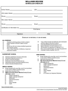 3.1 School LEA Checklist 2022