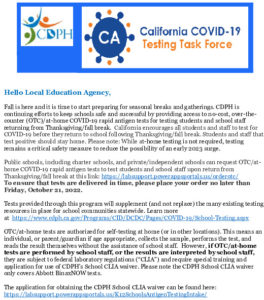 CDPH Notice 10