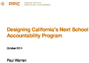 's Next School Accountability Program By Paul Warren