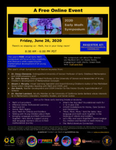 2020 Early Math Symposium-Free Online Event-June 26 20