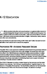 K-12 Education Budget Summary