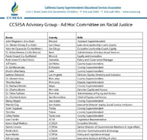 CCSESA Racial Justice Advisory Group