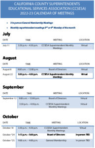 CB 3 CCSESA Calendar Of Meetings 2022-23 Attachment