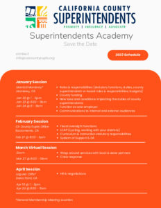 Save The Date 2023 County Superintendent Academy